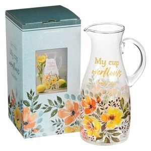 Christian Art Gifts Glass Serving Pitcher with Handle -58 fl. oz.